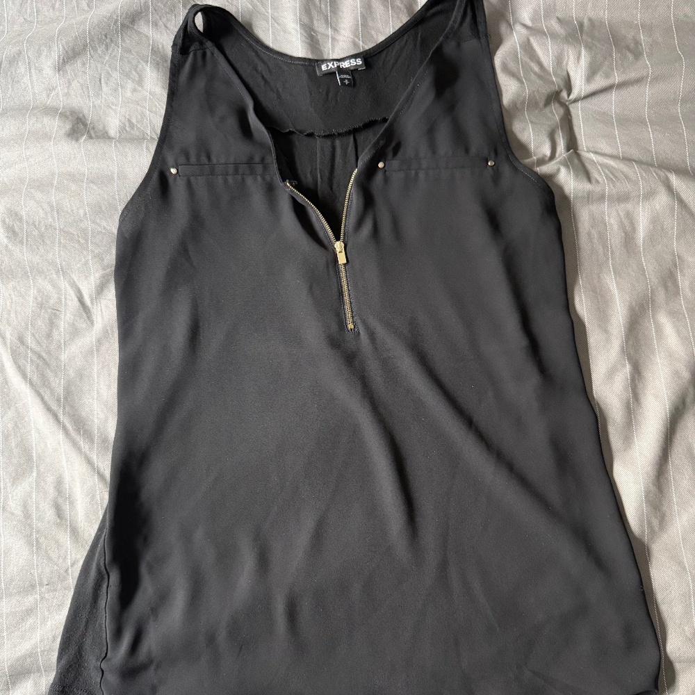 Express black fancy tank top